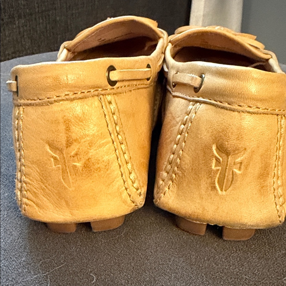 Frye Reagan Campus Driver Banana Womens 7M Leather Moccasin Loafers - Picture 5 of 10